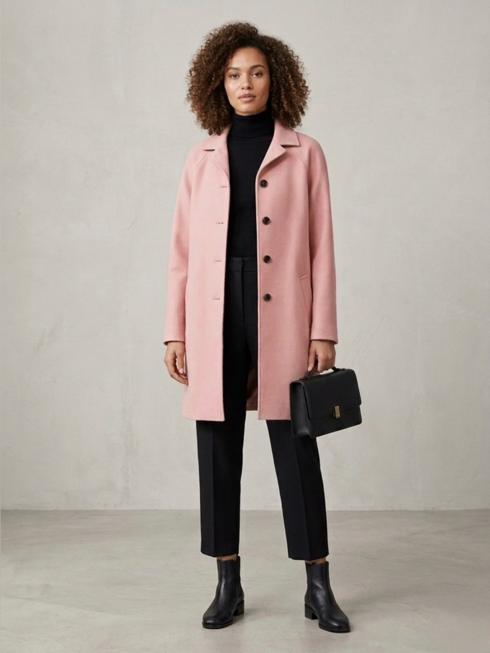 𝙲𝙾𝚂 Wool Car coat Size 6 in Blush (muted) Pink